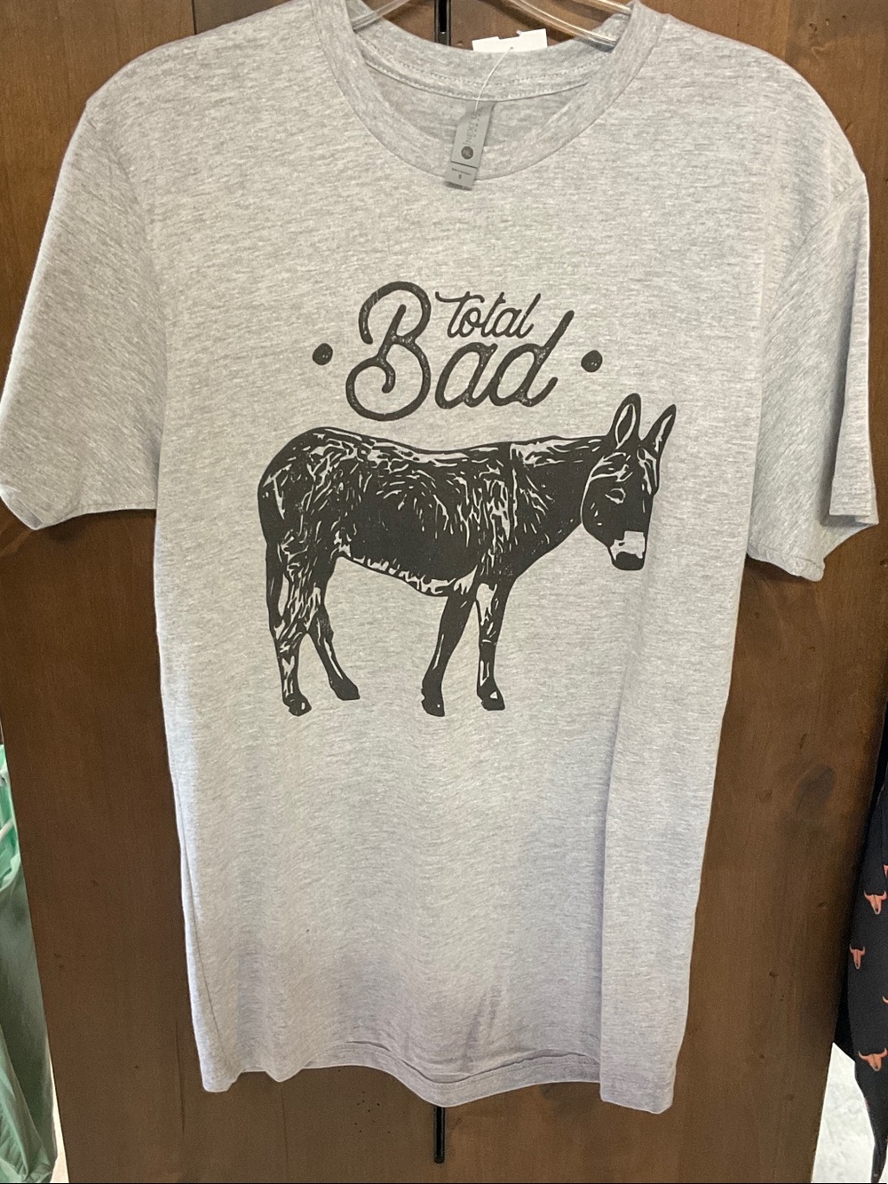 Next Level Apparel Light Gray Donkey Graphic Tee